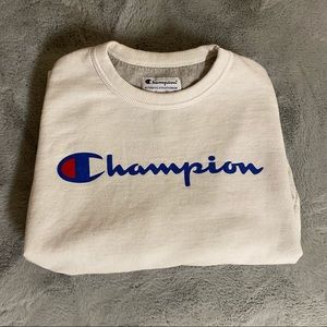White Champion Sweater Size Small
